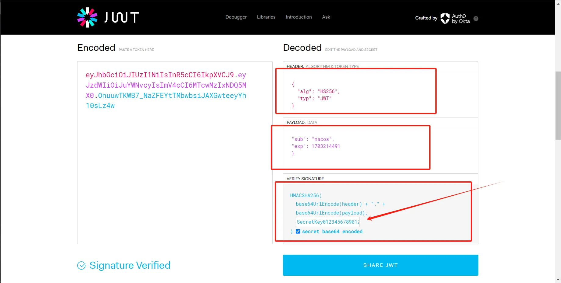 图片[1]-Nacos 默认密钥漏洞实战复现利用 JWT 构造绕过登录 - HackTwoHub社区-HackTwoHub社区